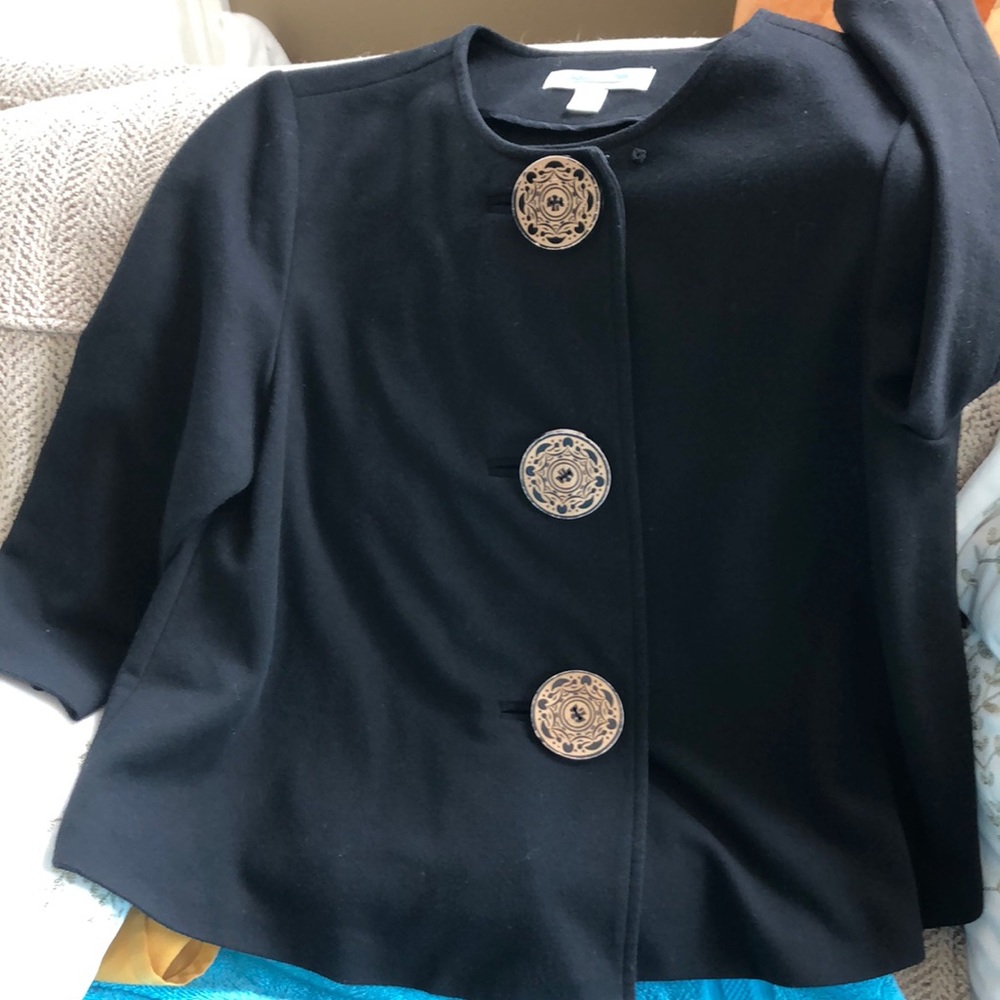 Coldwater Creek black short jacket size petite medium